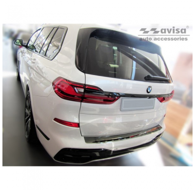 Negro Mirror Protector De Paragolpes Trasero Acero Inox for Bmw X7 (G07) 2019- 'Ribs'