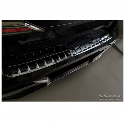 Protector de parachoques trasero de acero inoxidable adecuado para BMW Serie 7 (G70) 2023- con M-Pakage 'Ribs'