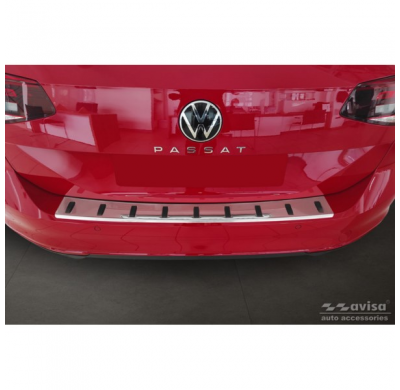 Protector de parachoques trasero de acero inoxidable para Volkswagen Passat Variant 2014-2019 y Facelift 2019- (incl. R-Line/All