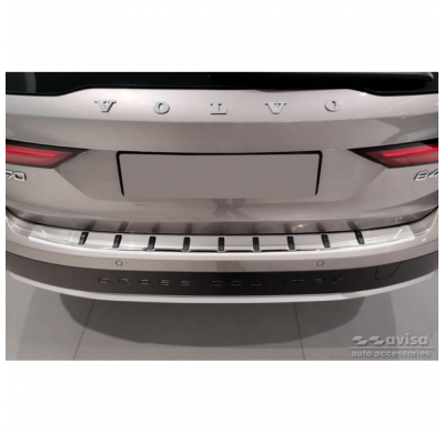 Protector de parachoques trasero de acero inoxidable para Volvo V90 II 2016- (incl. Cross Country) 'STRONG EDITION'