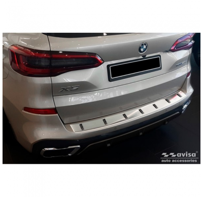 Protector de parachoques trasero de acero inoxidable apto para BMW X5 (G05) M-Sport 2018- 'STRONG EDITION'