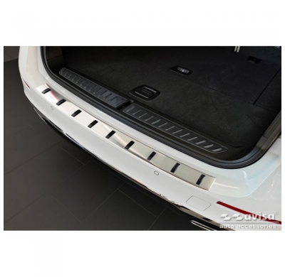 Protector de parachoques trasero de acero inoxidable apto para BMW Serie 5 G31 FL Touring 2020- excl. M-Sport 'EDICIÓN FUERTE'