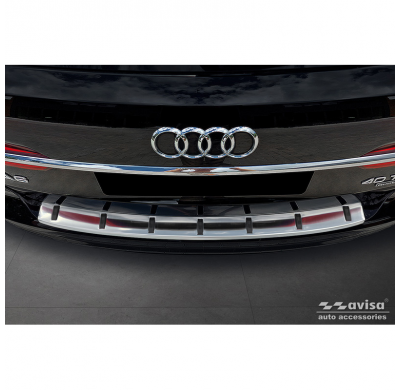 Protector de parachoques trasero de acero inoxidable para Audi A6 (C8) Avant (incl. S-Line) 2018 - 'STRONG EDITION'