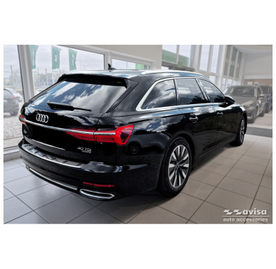Protector de parachoques trasero de acero inoxidable para Audi A6 (C8) Avant (incl. S-Line) 2018 - 'STRONG EDITION'