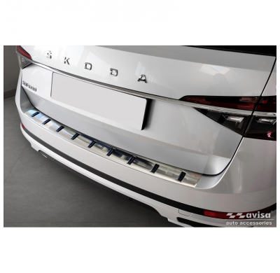 Protector de parachoques trasero de acero inoxidable adecuado para Skoda Superb III Combi 2015-2023 incl. Scout 'STRONG EDITION'