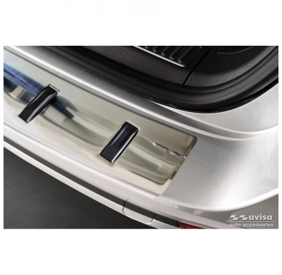 Protector de parachoques trasero de acero inoxidable adecuado para Skoda Superb III Combi 2015-2023 incl. Scout 'STRONG EDITION'