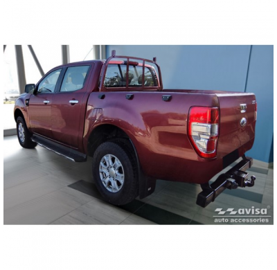 Protector de portón trasero de acero apto para Ford Ranger 2011-2022 - Plata