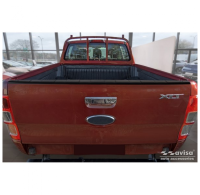 Protector de portón trasero de acero apto para Ford Ranger 2011-2022 - Negro