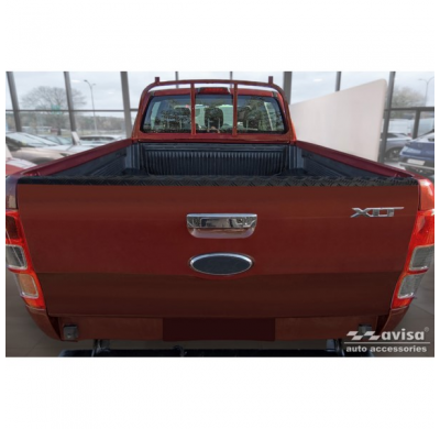 Protector de portón trasero de aluminio apto para Ford Ranger 2011-2022 - Negro