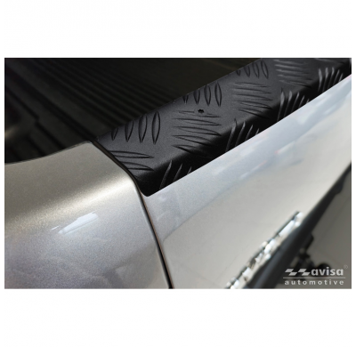 Protector de parachoques trasero Avisa de acero inoxidable negro, para Mercedes Clase E