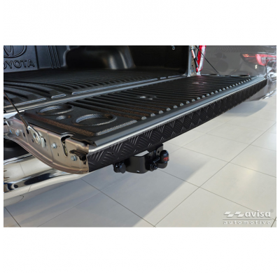 Protector de parachoques trasero Avisa de acero inoxidable negro, para Mercedes Clase E