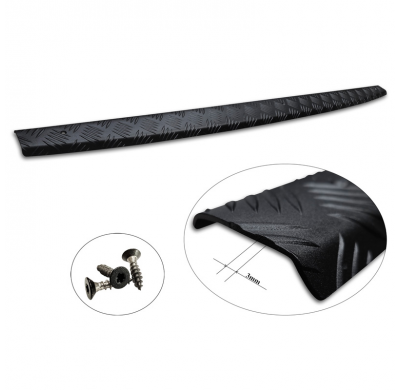 Protector de parachoques trasero Avisa de acero inoxidable negro, para Mercedes Clase E