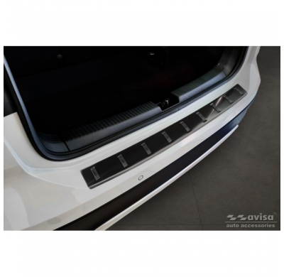 Protector de paragolpes trasero de acero inoxidable negro para Volkswagen T-Cross 2019- 'STRONG EDITION'