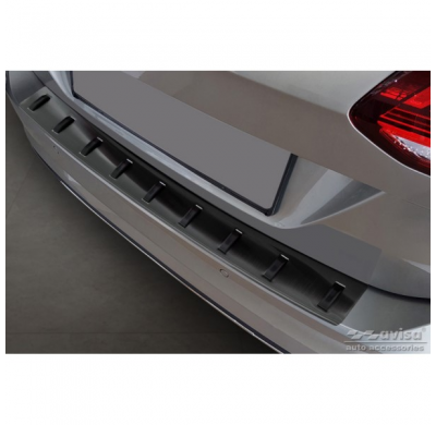 Protector de parachoques trasero de acero inoxidable negro para Volkswagen Golf VII Variant Facelift 2017-2019 (incl. R-Line) 'S