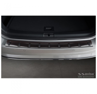 Protector de parachoques trasero de acero inoxidable negro para Volkswagen Golf VII Variant Facelift 2017-2019 (incl. R-Line) 'S