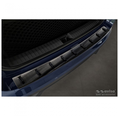 Protector de paragolpes trasero de acero inoxidable negro para Skoda Kamiq 2019- 'STRONG EDITION'