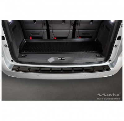 Protector De Parachoques Trasero De Acero Inoxidable Negro Adecuado Para Volkswagen Multivan T7 2021- 'Strong Edition'