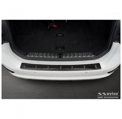 Protector de parachoques trasero de acero inoxidable negro apto para BMW Serie 3 (G21) Touring 2019-2022 'STRONG EDITION'