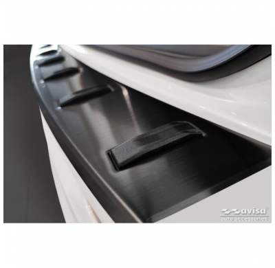 Protector de parachoques trasero de acero inoxidable negro apto para BMW Serie 3 (G21) Touring 2019-2022 'STRONG EDITION'