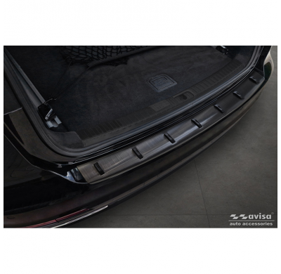 Protector de parachoques trasero de acero inoxidable negro para Audi A6 (C8) Avant (incl. S-Line) 2023 - 'STRONG EDITION'