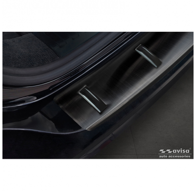 Protector de parachoques trasero de acero inoxidable negro para Audi A6 (C8) Avant (incl. S-Line) 2023 - 'STRONG EDITION'