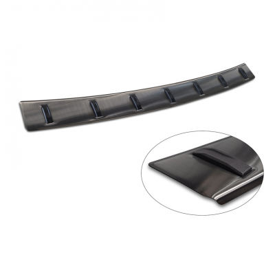 Protector de parachoques trasero de acero inoxidable negro para Audi A6 (C8) Avant (incl. S-Line) 2023 - 'STRONG EDITION'