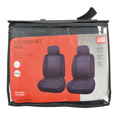 Juego De Fundas De Asiento Paris 4-Piezas/Juego Negro