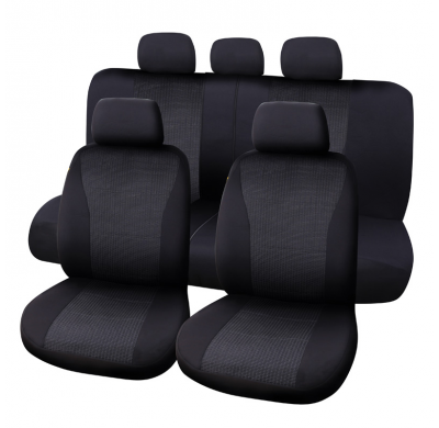 Juego De Fundas De Asiento Vienna 9-Piezas/Juego Negro