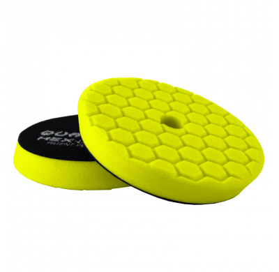 Almohadilla de corte pesada Quantum Hex-Logic de Chemical Guys, amarilla (6,5 pulgadas)