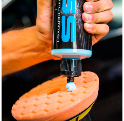 Almohadilla de corte Chemical Guys Hex-Logic Quantum, mediana-pesada, naranja (6,5 pulgadas)