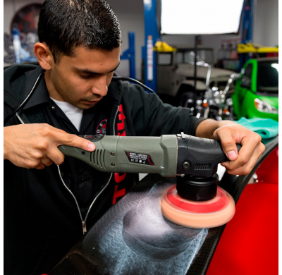 Almohadilla de corte Chemical Guys Hex-Logic Quantum, mediana-pesada, naranja (6,5 pulgadas)