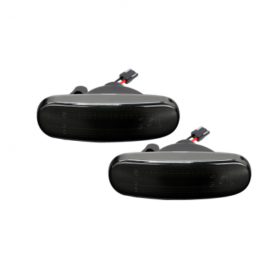 Juego de intermitentes laterales LED aptos para varios Abarth/Fiat - ahumados - incl. Luz de marcha dinámica