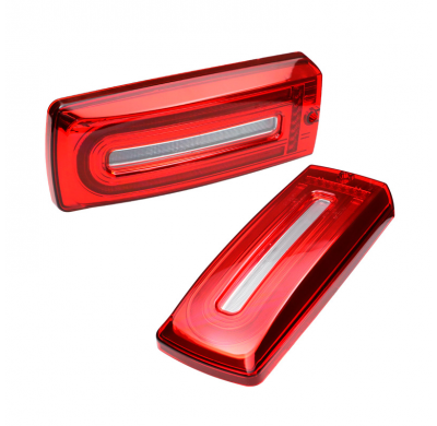 Juego de luces traseras LED para Mercedes Clase G W463 G500/G550/G55/G63 AMG 1999-2018 - Rojo/Transparente - incl. Luz de marcha