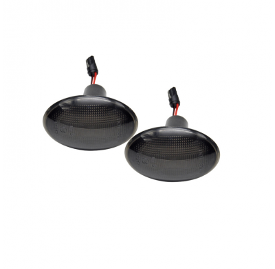 Juego de intermitentes laterales LED aptos para Mini R55 Clubman / R56 / R57 Cabrio / R58 Coupe / R59 Roadster - Ahumado - incl.