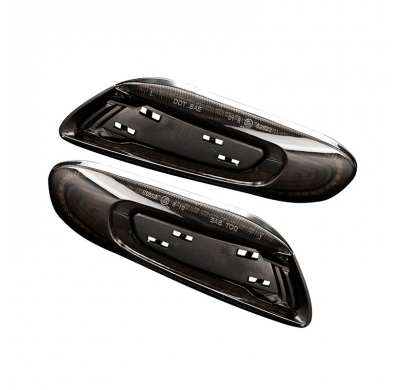 Juego de intermitentes laterales LED apto para Mini F55 5 puertas / F56 3 puertas / F57 Cabrio - Ahumado - incl. Luz de marcha d