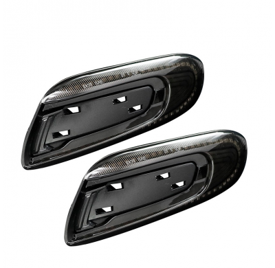 Juego de intermitentes laterales LED apto para Mini F55 5 puertas / F56 3 puertas / F57 Cabrio - Ahumado - incl. Luz de marcha d