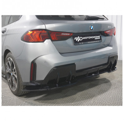 Faldón de parachoques trasero Motordrome (difusor) compatible con BMW Serie 1 (F70) M-Sport (excepto M135) 2024- (ABS negro bril