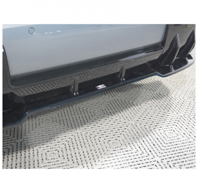 Faldón de parachoques trasero Motordrome (difusor) compatible con BMW Serie 1 (F70) M-Sport (excepto M135) 2024- (ABS negro bril
