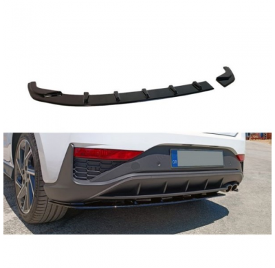 Faldón Del Parachoques Trasero Para Hyundai I30 Iii Hatchback N/N-Line Facelift 2020- (Abs Glossy Black)