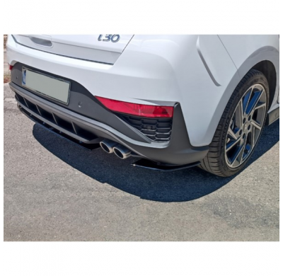 Faldón Del Parachoques Trasero Para Hyundai I30 Iii Hatchback N/N-Line Facelift 2020- (Abs Glossy Black)