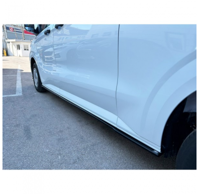 Set faldones laterales aptos para Ford Transit Custom LWB (V710) 2024- (ABS negro brillante)