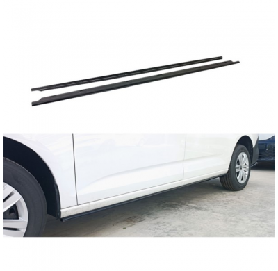 Set faldones laterales aptos para Volkswagen Caddy V Furgón/MPV 2021- (ABS negro brillo)