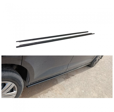 Set faldones laterales aptos para Volkswagen Caddy V Furgón/MPV 2020- (ABS negro brillo)