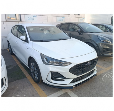 Spoiler delantero apto para Ford Focus IV Facelift ST/ST-Line 2021- (ABS negro brillante)