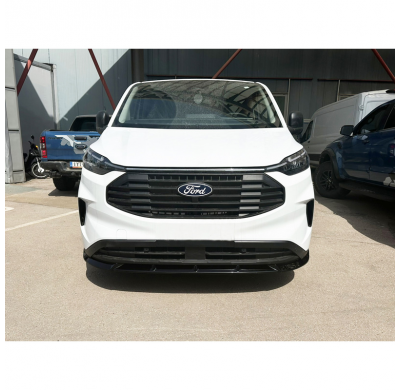Spoiler delantero V.2 apto para Ford Transit Custom (V710) 2023- (ABS negro brillante)