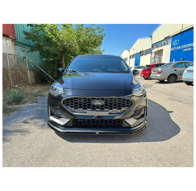 Spoiler delantero Motordrome compatible con Ford Fiësta ST VIII Facelift 2021- (ABS negro brillante)