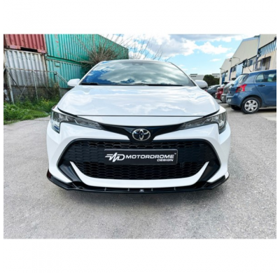 Spoiler delantero apto para Toyota Corolla (E21) Hatchback & Touring 2019- (ABS negro brillante)