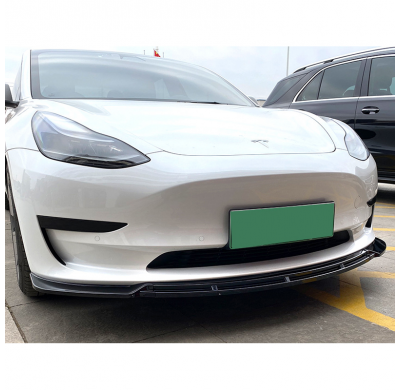 Faldón de alerón delantero para Tesla Model 3 2017-2024 (ABS negro brillante)