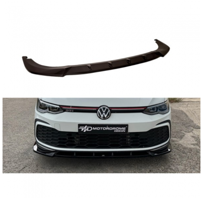 Spoiler delantero apto para Volkswagen Golf VIII (CD1) GTI/ R-Line 2020- (ABS Gloss Black)