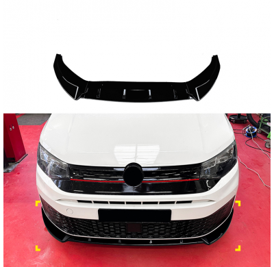 Spoiler delantero AutoStyle compatible con Volkswagen Caddy V 2020 (ABS negro brillante)